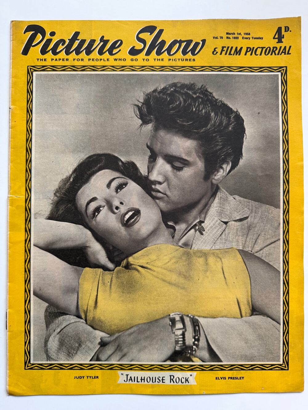 RARE London Picture Show 1958 Elvis Presley Magazine Jailhouse Rock, Judy Tyler